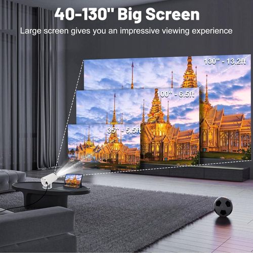 Original GoldFarmTech M300 MAX Games & Movies Smart Projector with Game Pads