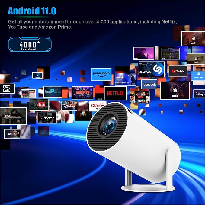 Original GoldFarmTech M300 MAX Games & Movies Smart Projector with Game Pads