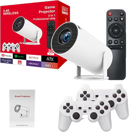 Original GoldFarmTech M300 MAX Games & Movies Smart Projector with Game Pads